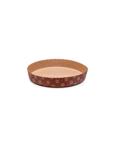 MOLDE REDONDO 185x35mm PK (40u) GOLD FLOWERSMoldes Papel