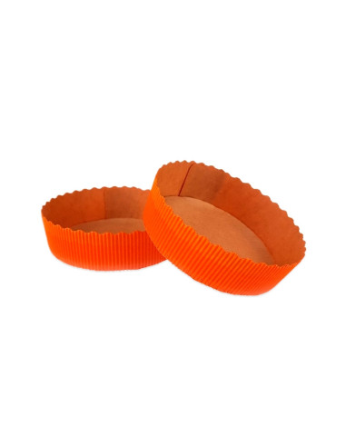 MOLDE REDONDO 100x30mm PK (50u) NARANJAMoldes Papel
