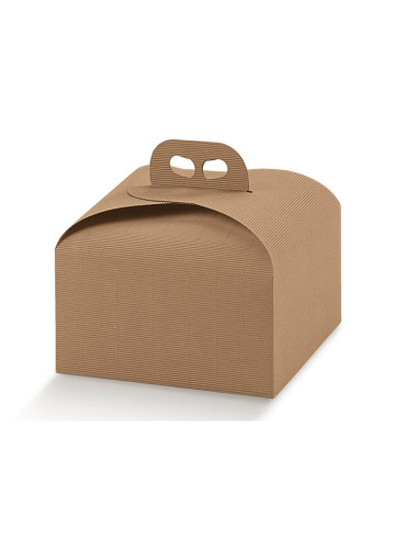 CAJA PANETTONE 245x245x130mm PK(10u) ONDA AVANACajas Panettone