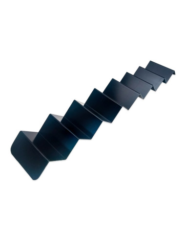ZIG ZAG EXPOSITOR NEGRO MATE H4/5 e1,2 58x17x3,5cmAnodizadas