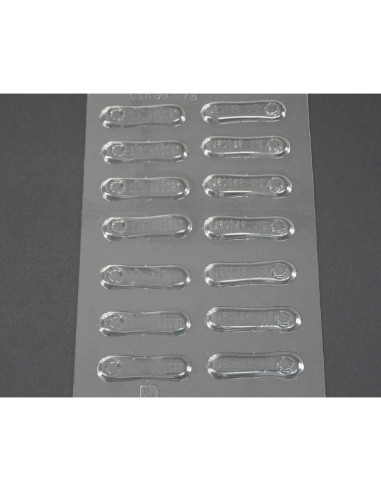MOLDE PVC LENGUA DE GATO SIN AZÚCAR 62x16x4mm(10c)Pvc Tabletas