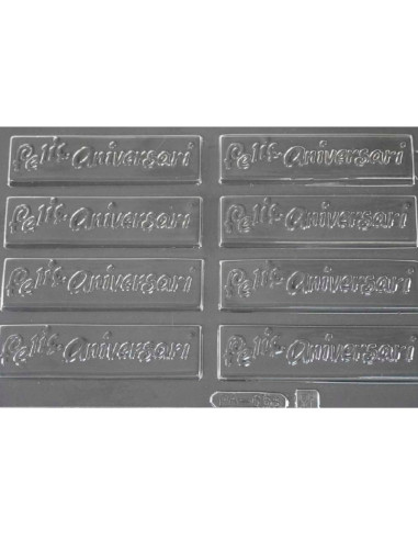 MOLDE PVC FELIÇ ANIVERSARI 105x26x4 (8c)Pvc Velas y pastillaje