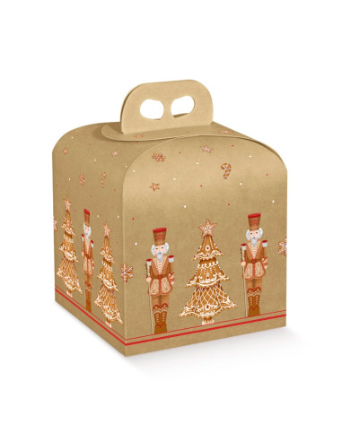 CAJA 200x200x180mm PANETTONE GINGER BREAD