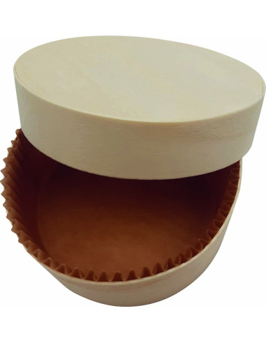CAJA MADERA REDONDA W160XL D.163 xh60mm CA(25) R+T+P 1lt
