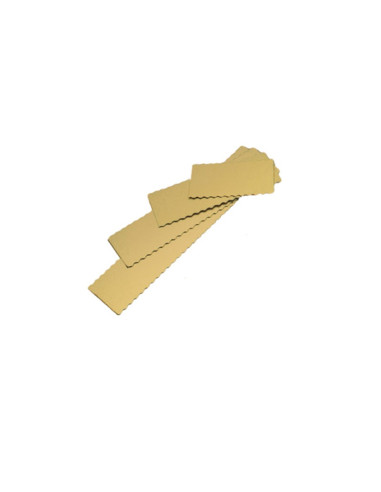 CARTÓN RECTANGULAR 35x10cm ORO ONDAS (50 UDS.)Bases Rectangulares