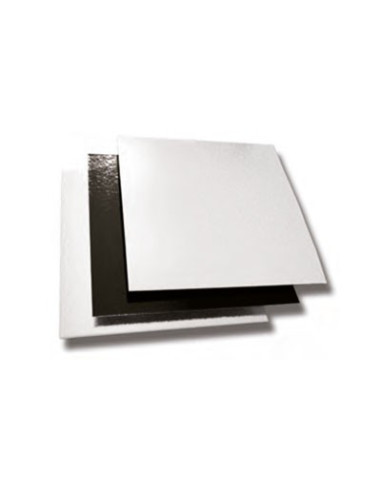 CARTÓN CUADRADO 18x18 cm BLANCO/NEGRO Pack (50ud)Bases cuadradas