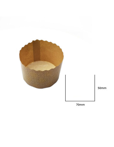 MOLDE PANETTONCINO 70x50mm CA(2000u) GOLD FLOWERSPanettone